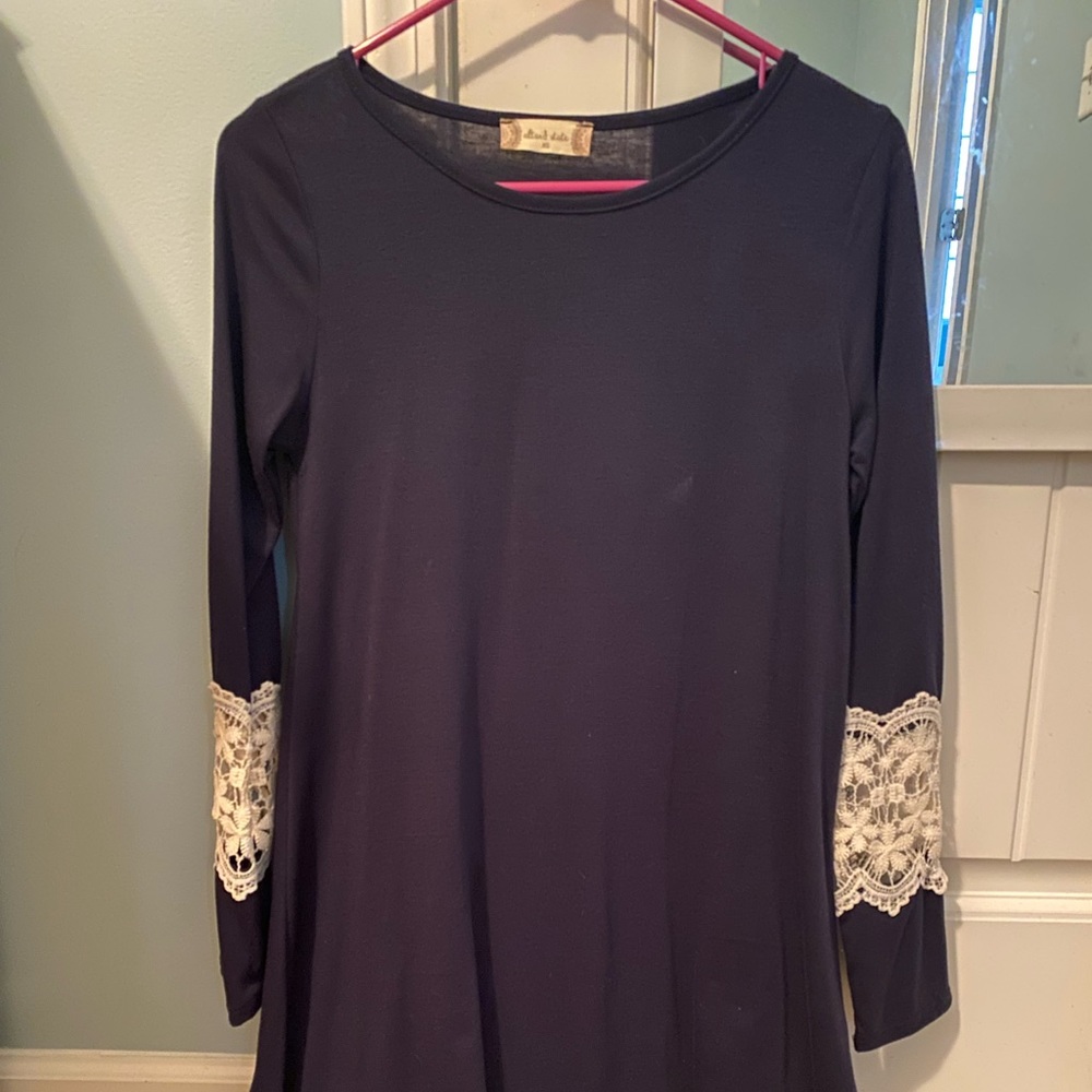 Altar’D State Navy Blue Womens Dress XS